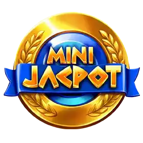 Mini Jackpot symbol with blue and gold color scheme from Olympus Trueways slot