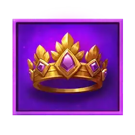 Golden crown symbol with purple background from Olympus Trueways slot