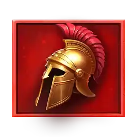 Spartan helmet icon in red from Olympus Trueways slot symbols